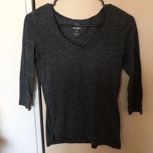 Basic Grey Scoop Neck Shirt